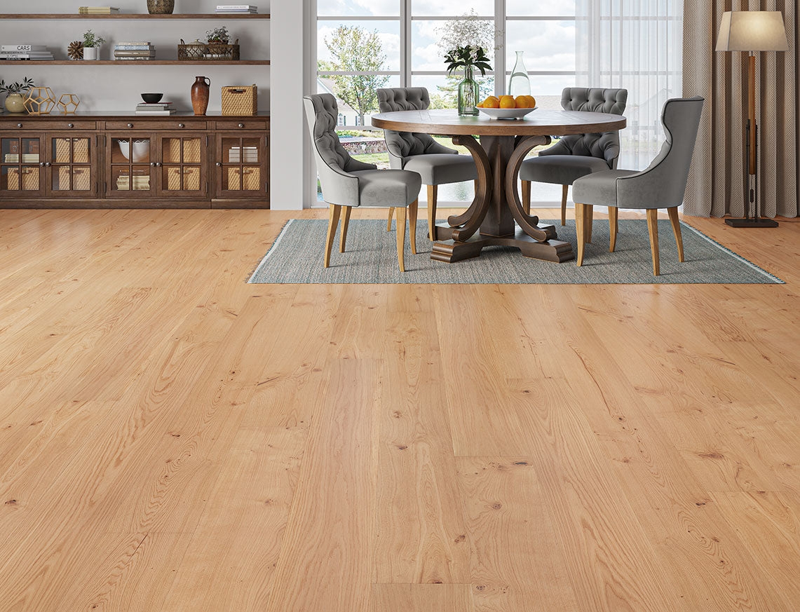 Galloway Oak Natural Brushed Plank Engineered Wood Flooring | UV Oiled | 240 x 2200 x 20/6mm