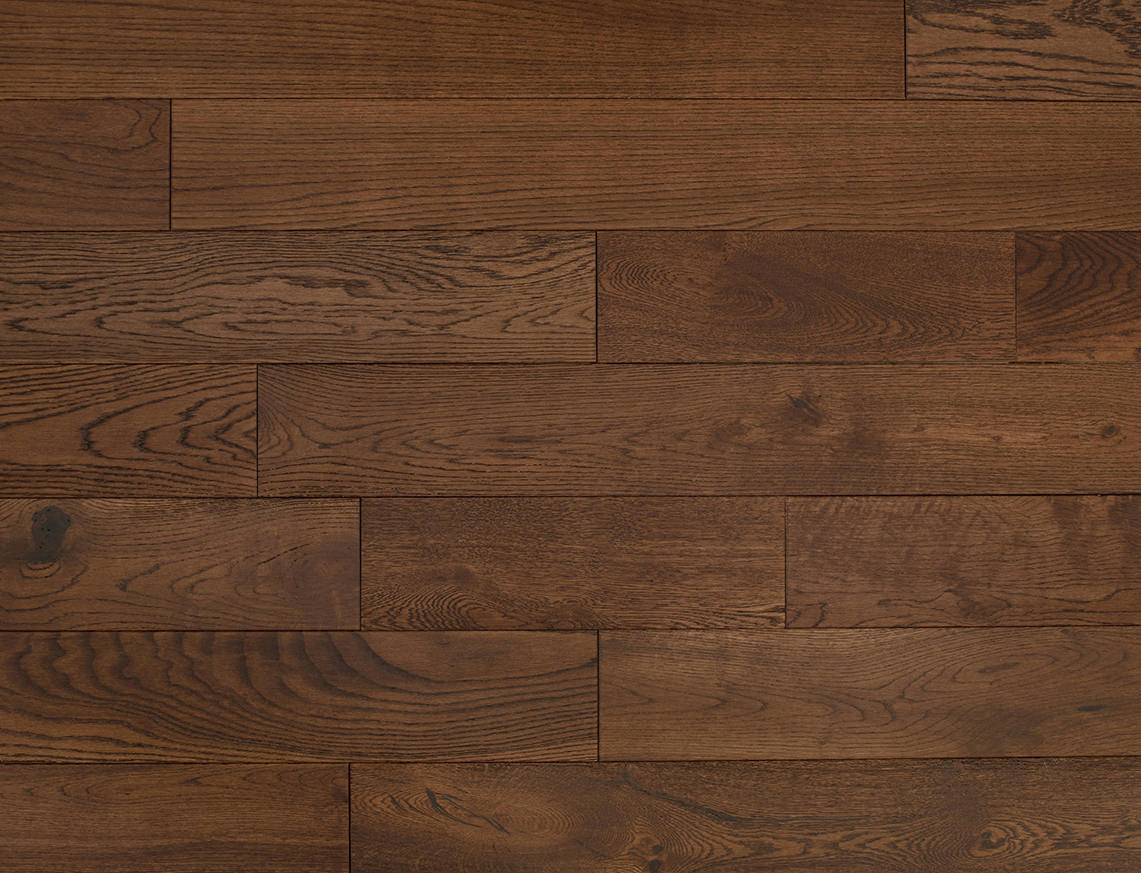 Wentwood Oak Coffee Brushed Plank Engineered Wood Flooring | UV Oiled | 125 x 300-1200 x 14/3mm