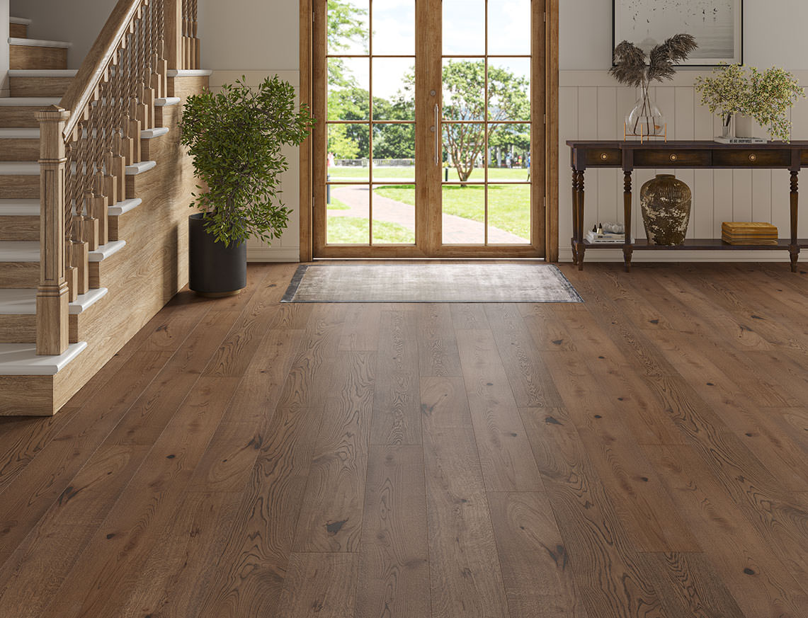 Marston Oak Coffee Brushed Plank Engineered Wood Flooring | UV Lacquered | 190 x 1900 x 14/3mm