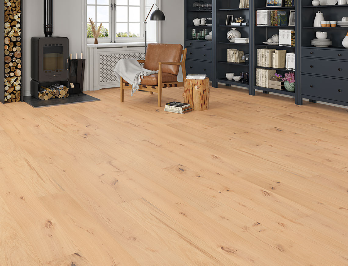 Whinlatter Oak Smooth Plank Engineered Wood Flooring | Invisible UV Oiled | 190 x 1900 x 20/6mm