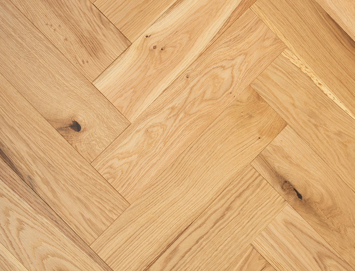 Epping Oak Natural Brushed Herringbone Engineered Wood Flooring | UV Oiled | 125 x 600 x 15/4mm