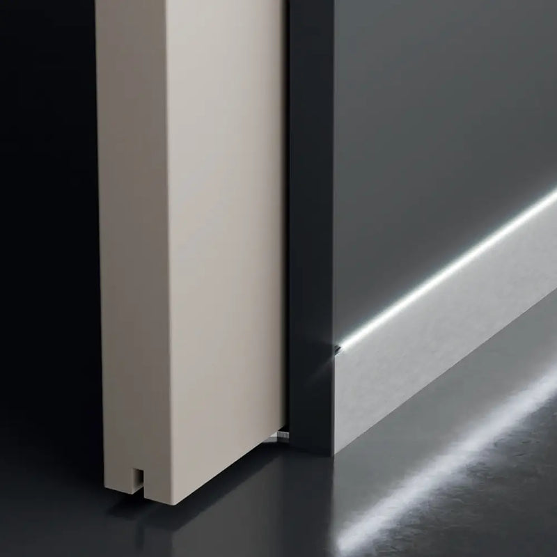Atlantic Ermetika Absolute Rush Flush Aluminium Skirting Board (2m piece) with LED