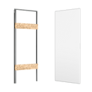 Atlantic Ermetika xREVERx Flush Hidden Door System with White Primed Door - Satin Chrome Latch/Bathroom Accessories