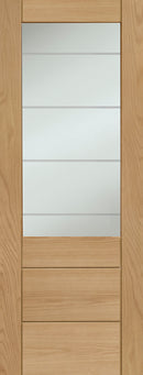 XL Joinery Internal Essential Oak Pre-Finished Palermo 2XG with Clear Etched Glass