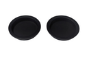 Eclisse Round Flush Pull Handle Set For Sliding Pocket Door - Painted Black Essentials Collection