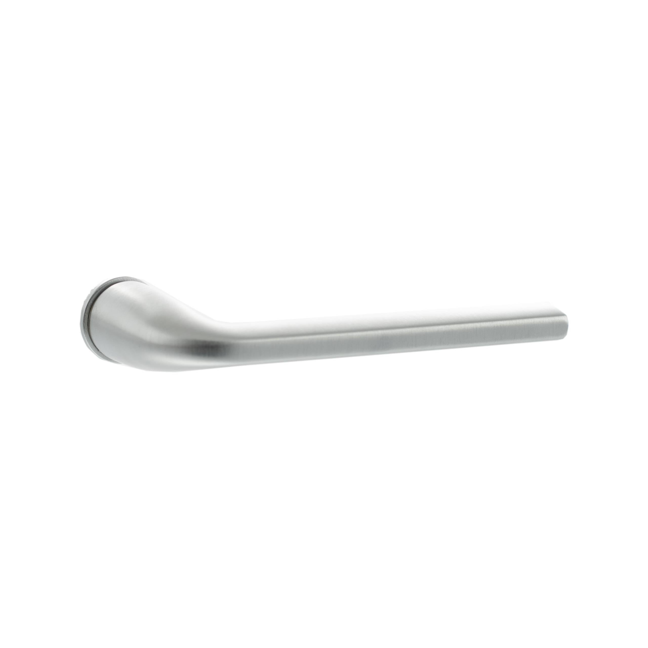 Forme Milly Lever Door Handle on Concealed Round Rose - Satin Chrome