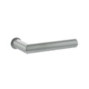 Forme Elle Lever Door Handle on Concealed Round Rose - Satin Chrome