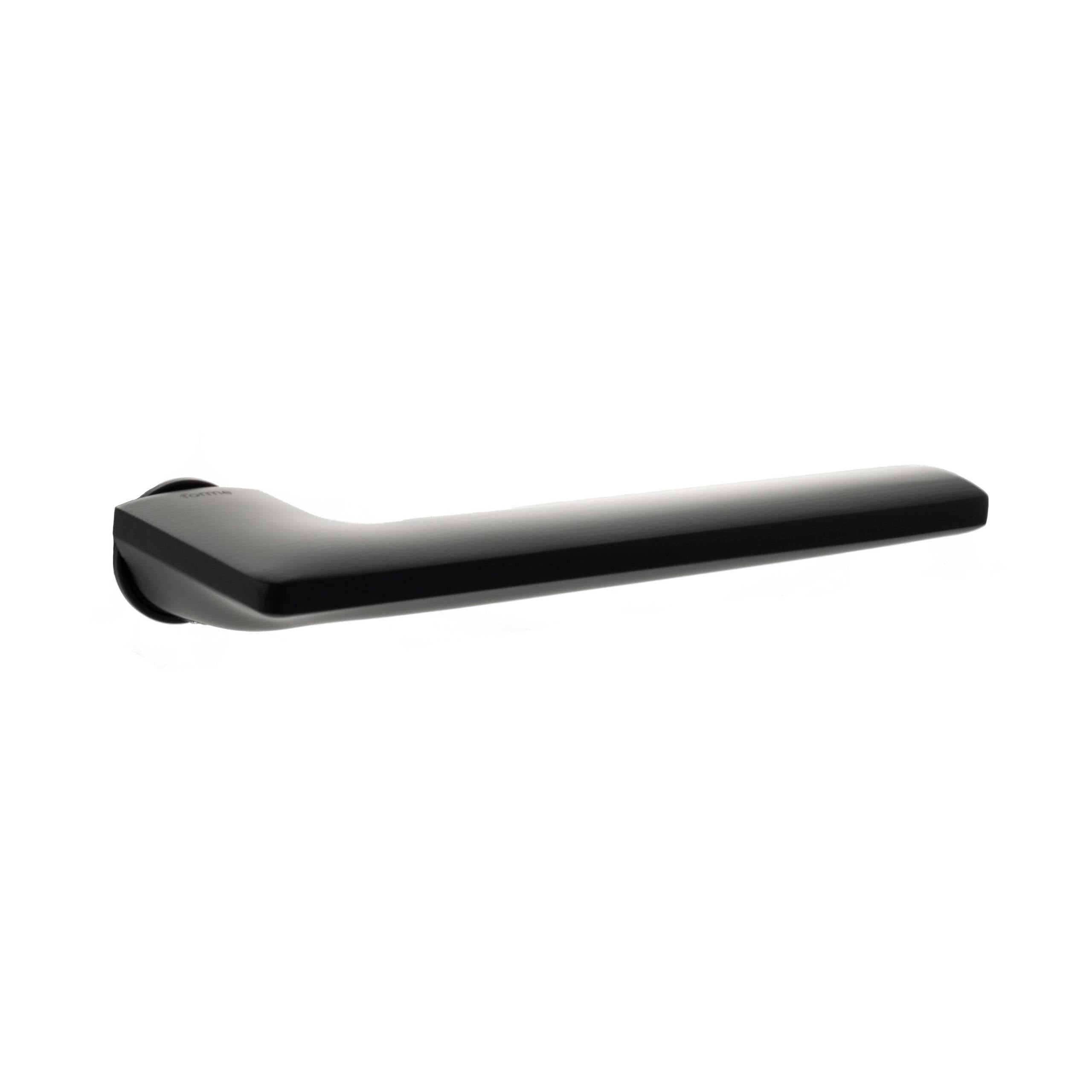 Forme Boston Lever Door Handle on Concealed Round Rose - Matt Black