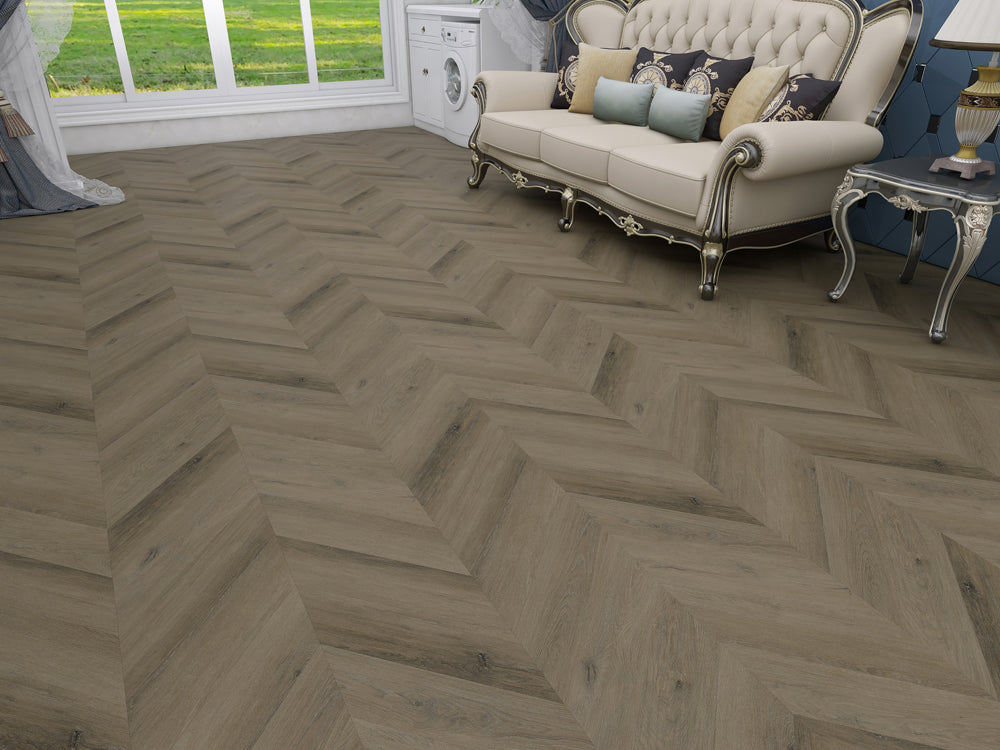 Xylo Fitzrovia SPC Vinyl Chevron Royal Canberra - 6 x 127 x 600mm