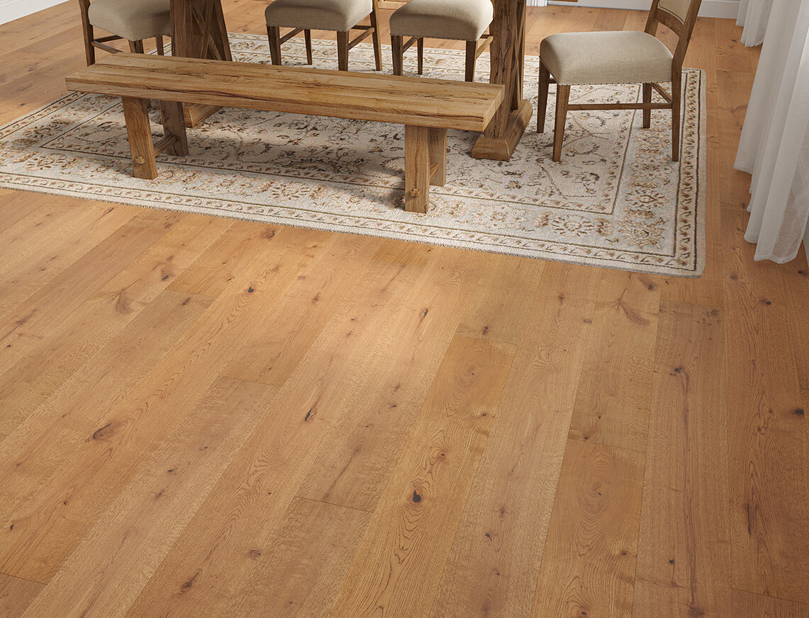 Farley Oak Golden Brushed Plank Engineered Wood Flooring | UV Lacquered | 190 x 1900 x 20/6mm