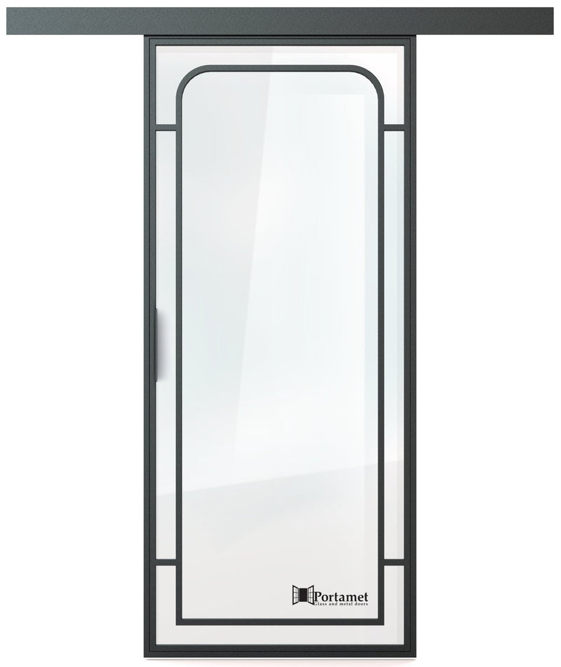 Portamet by Sfarzo - Faro Classic Single Glazed Steel Sliding Door