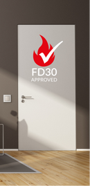 Flush Frameless Hinged Primed Fire Door Set – Universal Frame