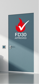Flush Frameless Hinged Primed Fire Door Set – Universal Frame