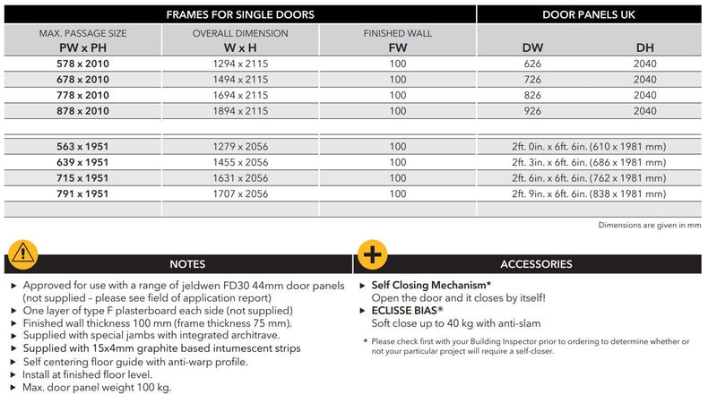 Eclisse Single Fire Rated Pocket Door System