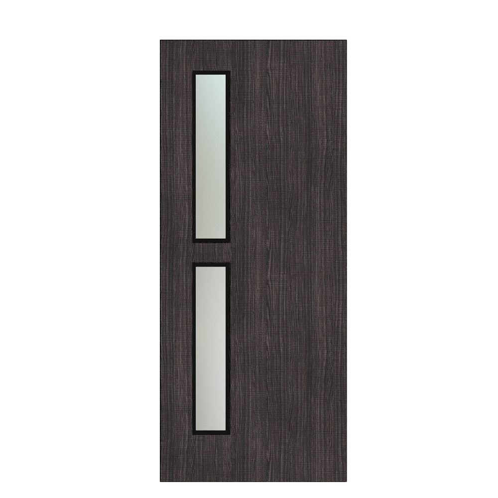 Pre-Assembled Flush Dark Grey Ash FD30 Option 07 30M Satin Glaze Certifire CF5740 FSC Door Set