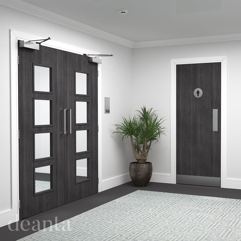 Deanta Flush Dark Grey Ash FD30 6mm Lipping Certifire CF5740 FSC