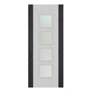 Deanta Flush Light Grey Ash Dark Grey Edges Option 09 Satin Glaze FSC