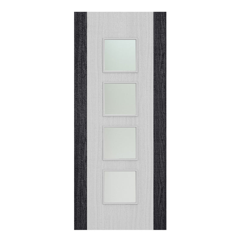 Deanta Flush Light Grey Ash Dark Grey Edges Option 09 Satin Glaze FSC