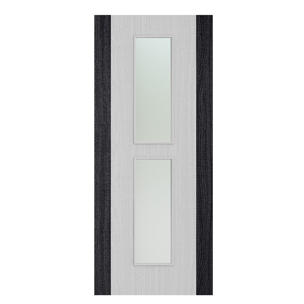 Deanta Flush Light Grey Ash Dark Grey Edges Option 12 Satin Glaze FSC