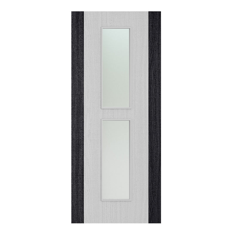 Deanta Flush Light Grey Ash Dark Grey Edges Option 12 Satin Glaze FSC