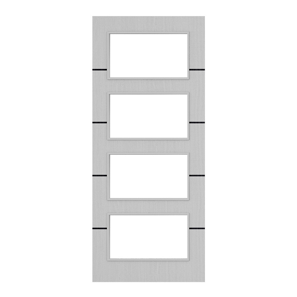 Deanta Flush Light Grey Ash Horizontal Inlay Option 04 Standard Glaze FSC