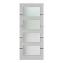 Deanta Flush Light Grey Ash Horizontal Inlay Option 04 Satin Glaze FSC