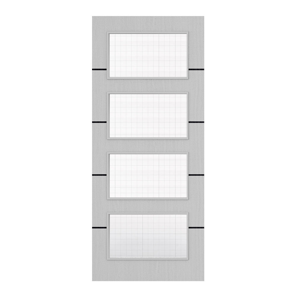 Deanta Flush Light Grey Ash Horizontal Inlay FD30 Option 04 Wired Glaze Certifire CF5740 FSC