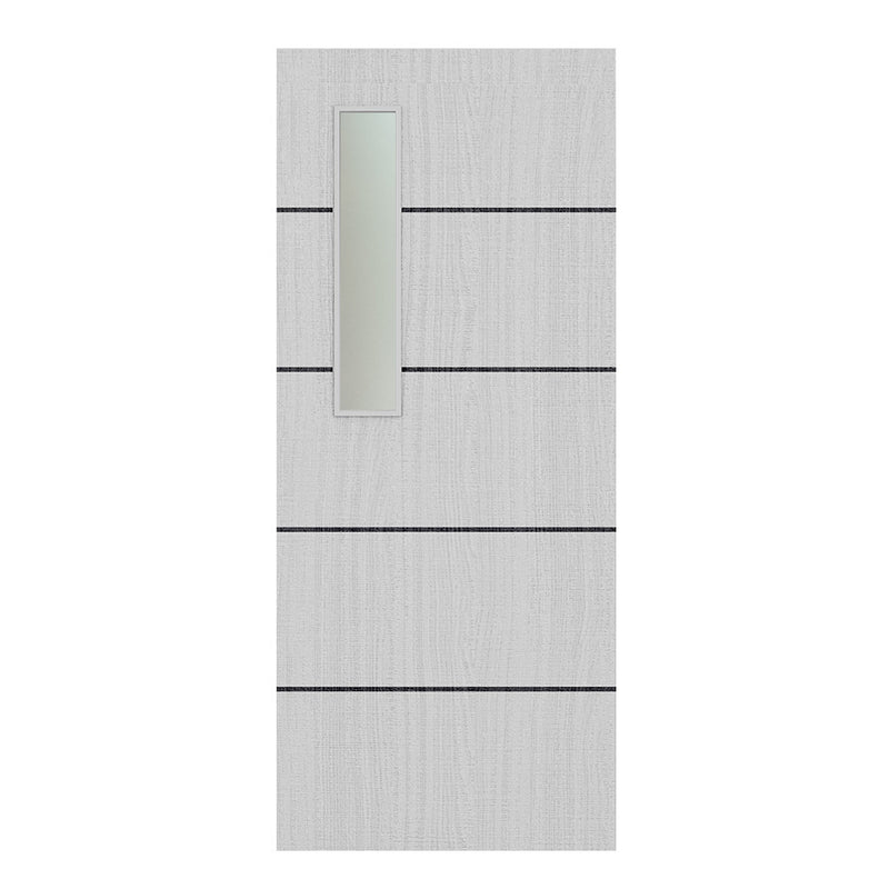 Deanta Flush Light Grey Ash Horizontal Inlay Option 08 Satin Glaze FSC