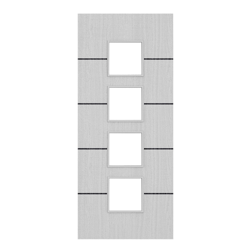 Deanta Flush Light Grey Ash Horizontal Inlay Option 09 Standard Glaze FSC