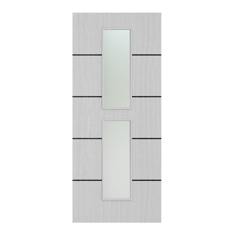 Deanta Flush Light Grey Ash Horizontal Inlay Option 12 Satin Glaze FSC