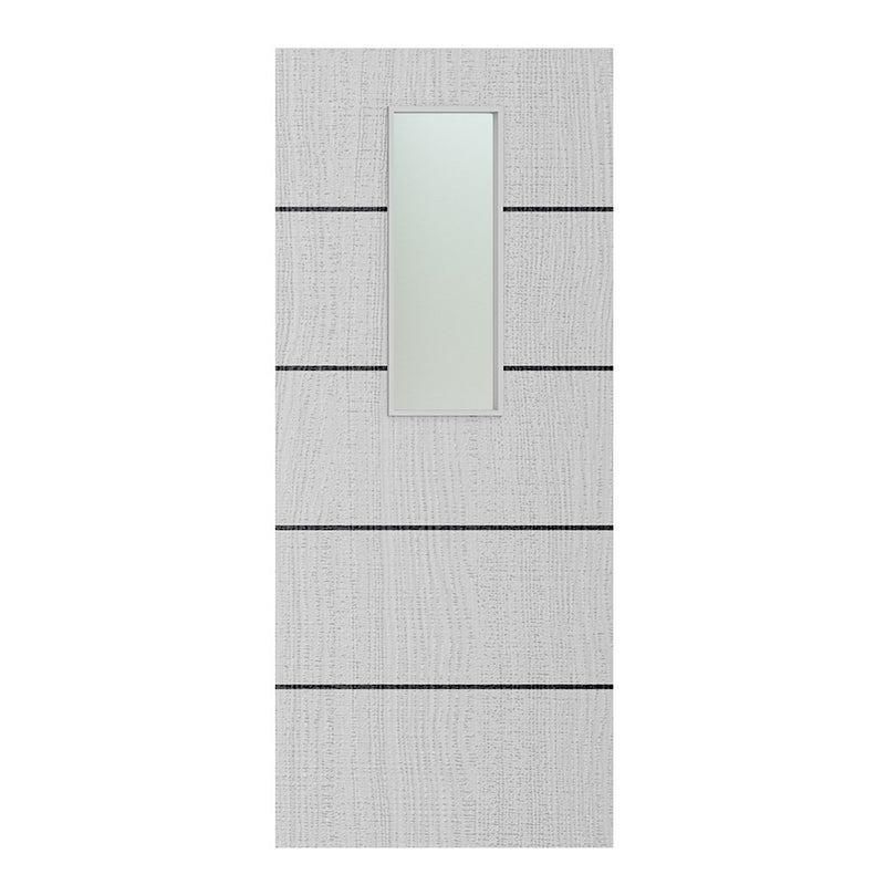 Deanta Flush Light Grey Ash Horizontal Inlay Option 14 Satin Glaze FSC