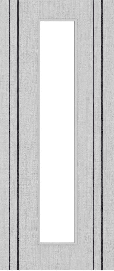 Deanta Flush Light Grey Ash Vertical Inlay Option 10 Standard Glaze FSC