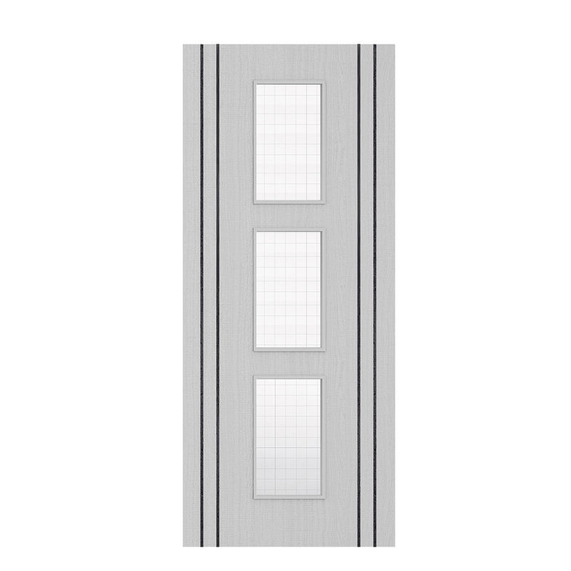 Deanta Flush Light Grey Ash Vertical Inlay FD30 Option 11 Wired Glaze Certifire CF5740 FSC