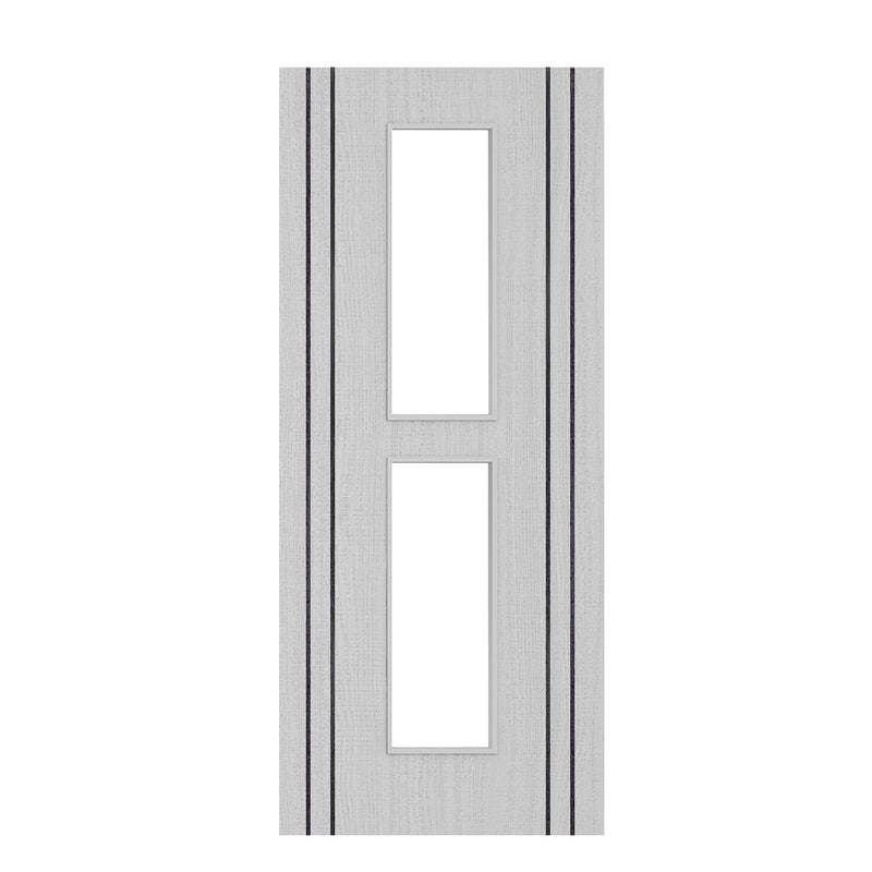 Deanta Flush Light Grey Ash Vertical Inlay FD30 Option 12 30M Clear Glaze Certifire CF5740 FSC