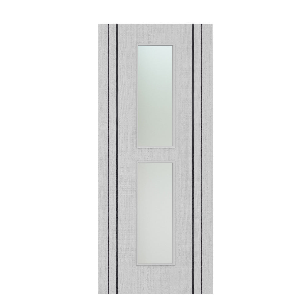 Deanta Flush Light Grey Ash Vertical Inlay Option 12 Satin Glaze FSC