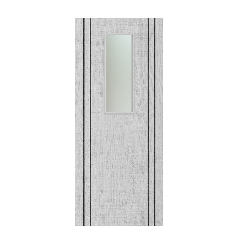 Deanta Flush Light Grey Ash Vertical Inlay Option 14 Satin Glaze FSC