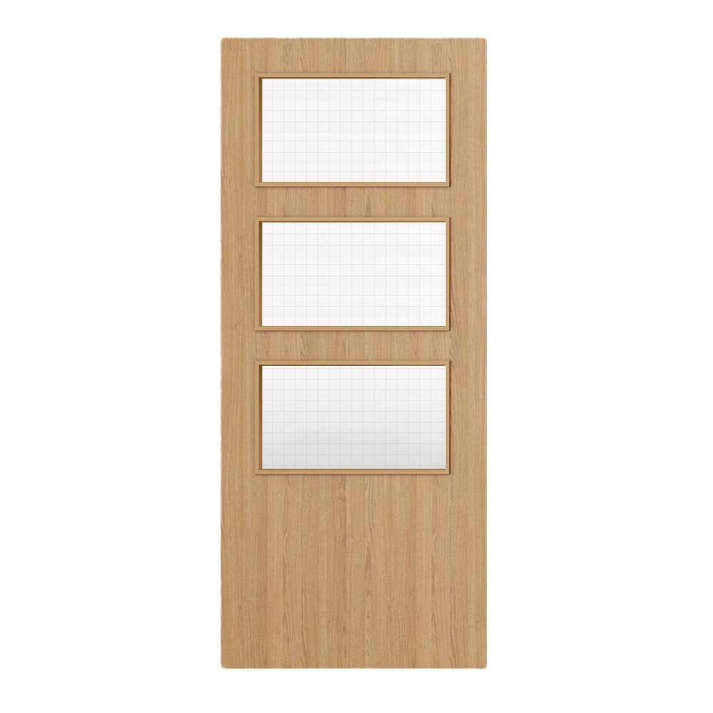 Deanta Flush Prefinished Oak FD30 Option 03 Wired Glaze Certifire CF5740 FSC