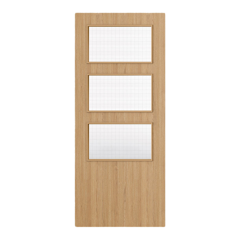 Deanta Flush Prefinished Oak FD30 Option 03 Wired Glaze Certifire CF5740 FSC