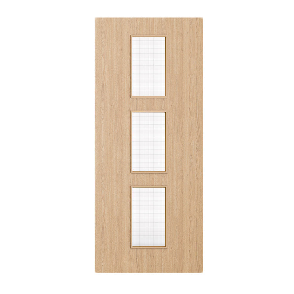 Deanta Flush Prefinished Oak FD30 Option 11 Wired Glaze Certifire CF5740 FSC