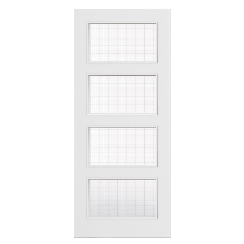 Deanta Flush White Primed FD30 Option 04 Wired Glaze Certifire CF5740