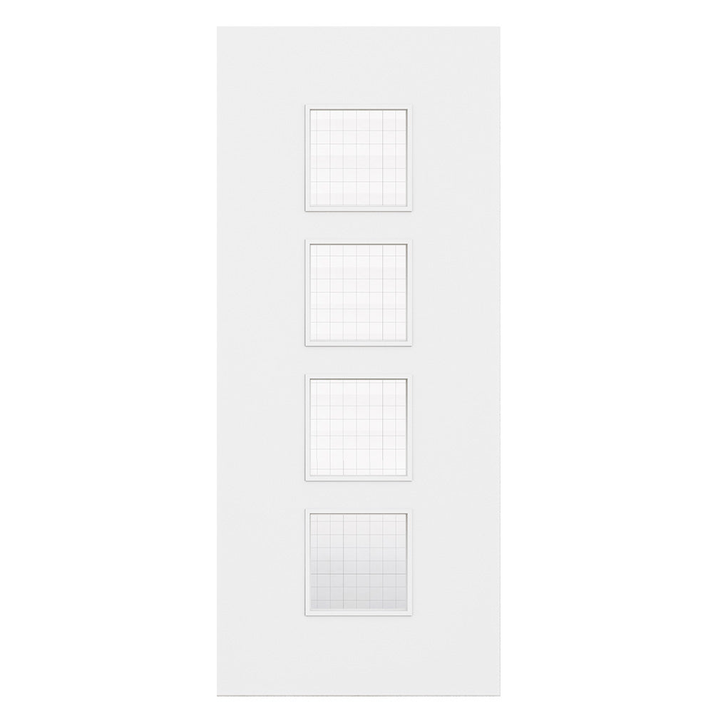 Deanta Flush White Primed FD30 Option 09 Wired Glaze Certifire CF5740