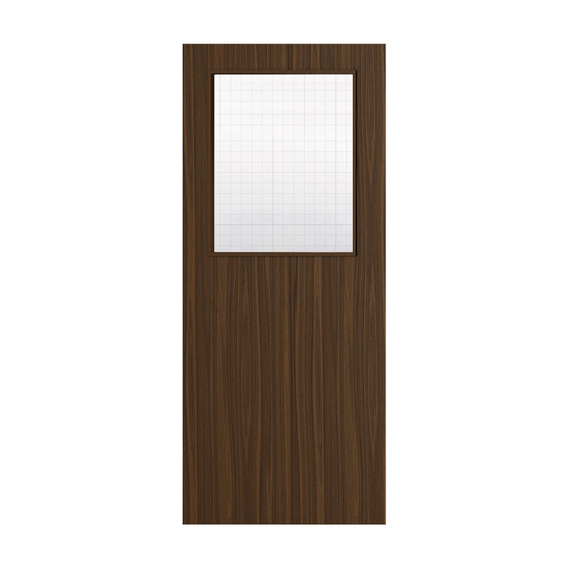 Deanta Flush Prefinished Walnut FD30 Option 01 Wired Glaze Certifire CF5740 FSC