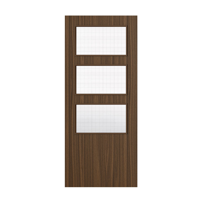 Deanta Flush Prefinished Walnut FD30 Option 03 Wired Glaze Certifire CF5740 FSC