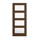 Deanta Flush Prefinished Walnut FD30 Option 04 Wired Glaze Certifire CF5740 FSC