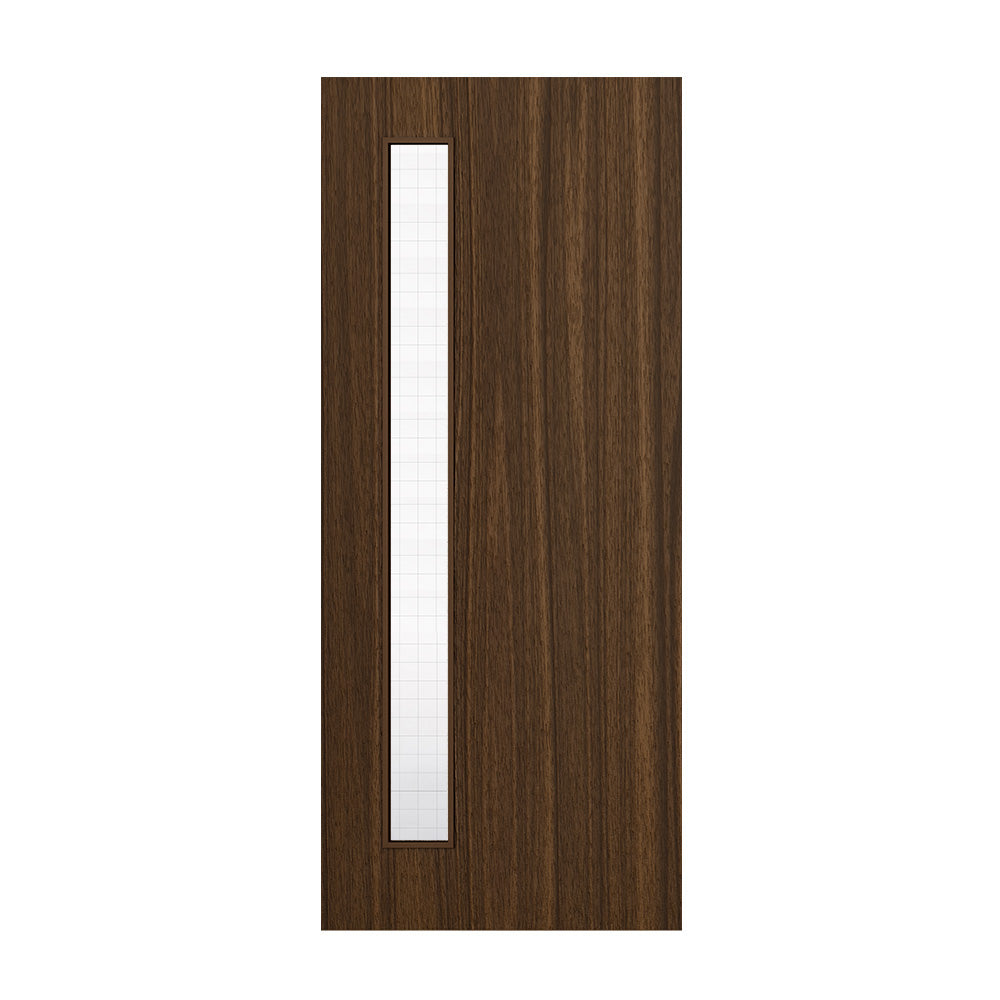 Pre-Assembled Flush Prefinished Walnut FD30 Option 06 Wired Glaze Certifire CF5740 FSC Door Set