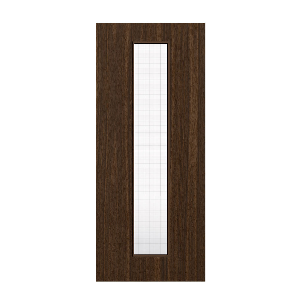 Deanta Flush Prefinished Walnut FD30 Option 10 Wired Glaze Certifire CF5740 FSC
