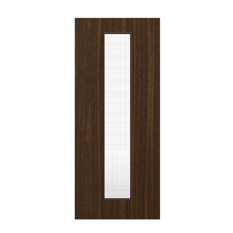 Deanta Flush Prefinished Walnut FD30 Option 10 Wired Glaze Certifire CF5740 FSC