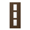 Deanta Flush Prefinished Walnut FD30 Option 11 Wired Glaze Certifire CF5740 FSC