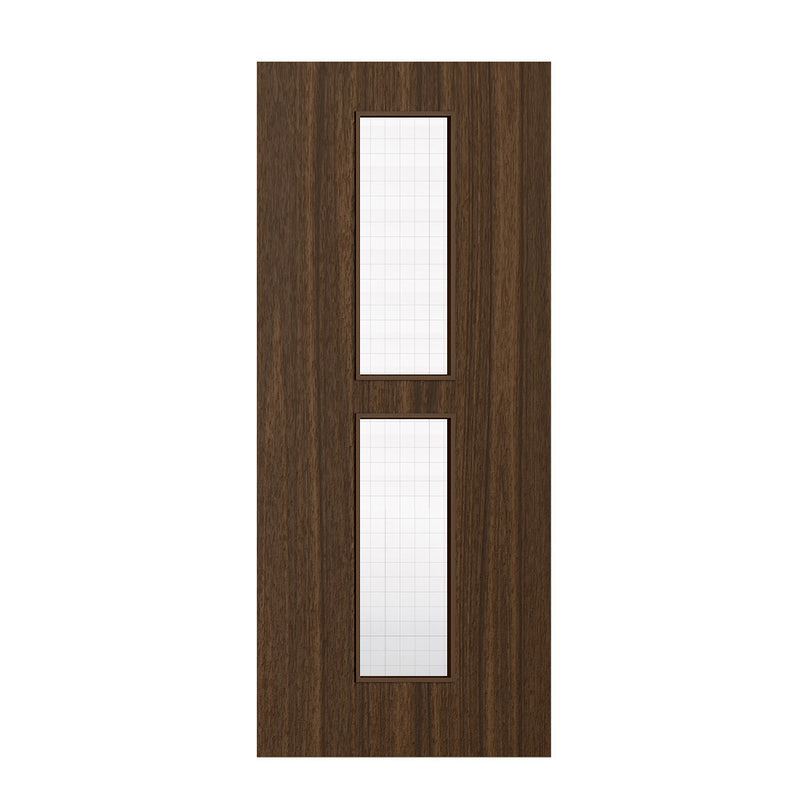 Deanta Flush Prefinished Walnut FD30 Option 12 Wired Glaze Certifire CF5740 FSC