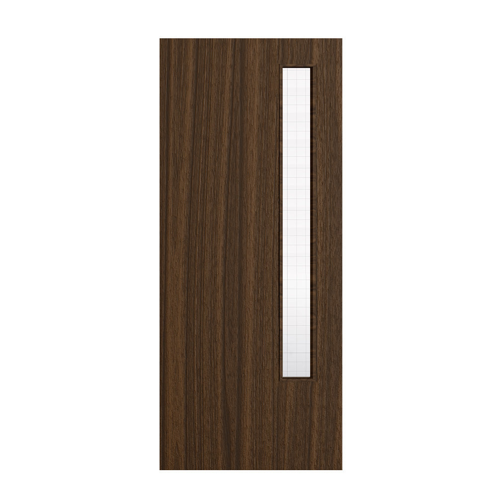 Deanta Flush Prefinished Walnut FD30 Option 13 Wired Glaze Certifire CF5740 FSC